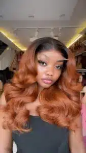 burnt orange 5x5 donor wig 24 inches